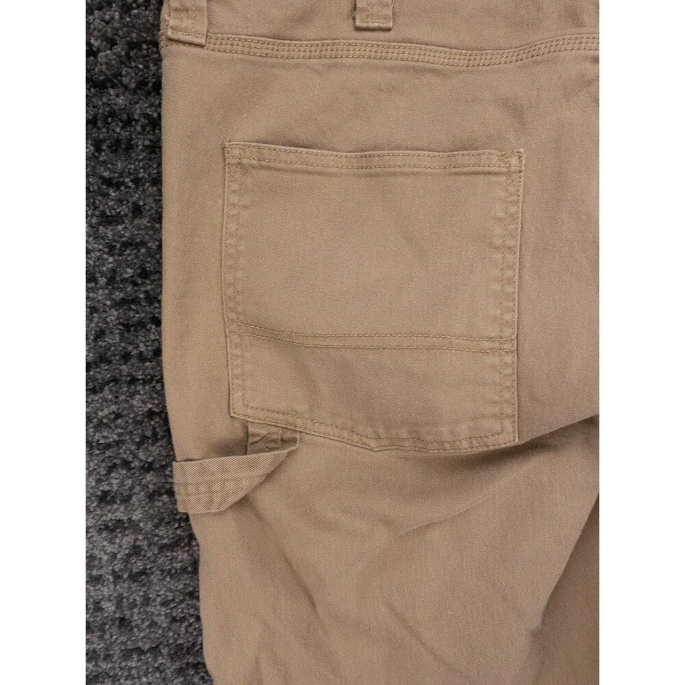 Levis Carpenter Pants Mens 38x30 Tag 38x32 Khaki Signature Levi Strauss Workwear